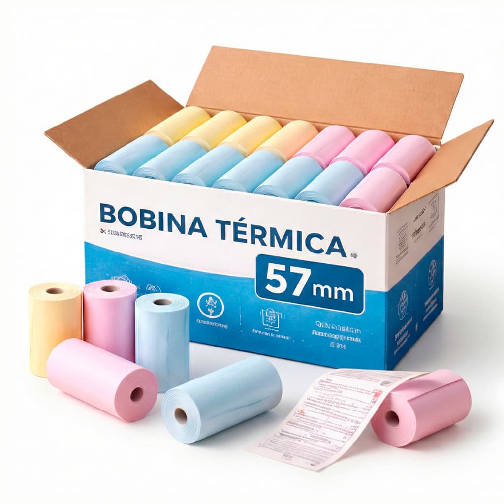 Bobina térmica 57/58mm para Maquina de Cartão de Credito e Mini Impressora