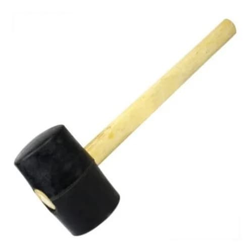 Martelo De Borracha Startools Com Cabo De Madeira 27cm