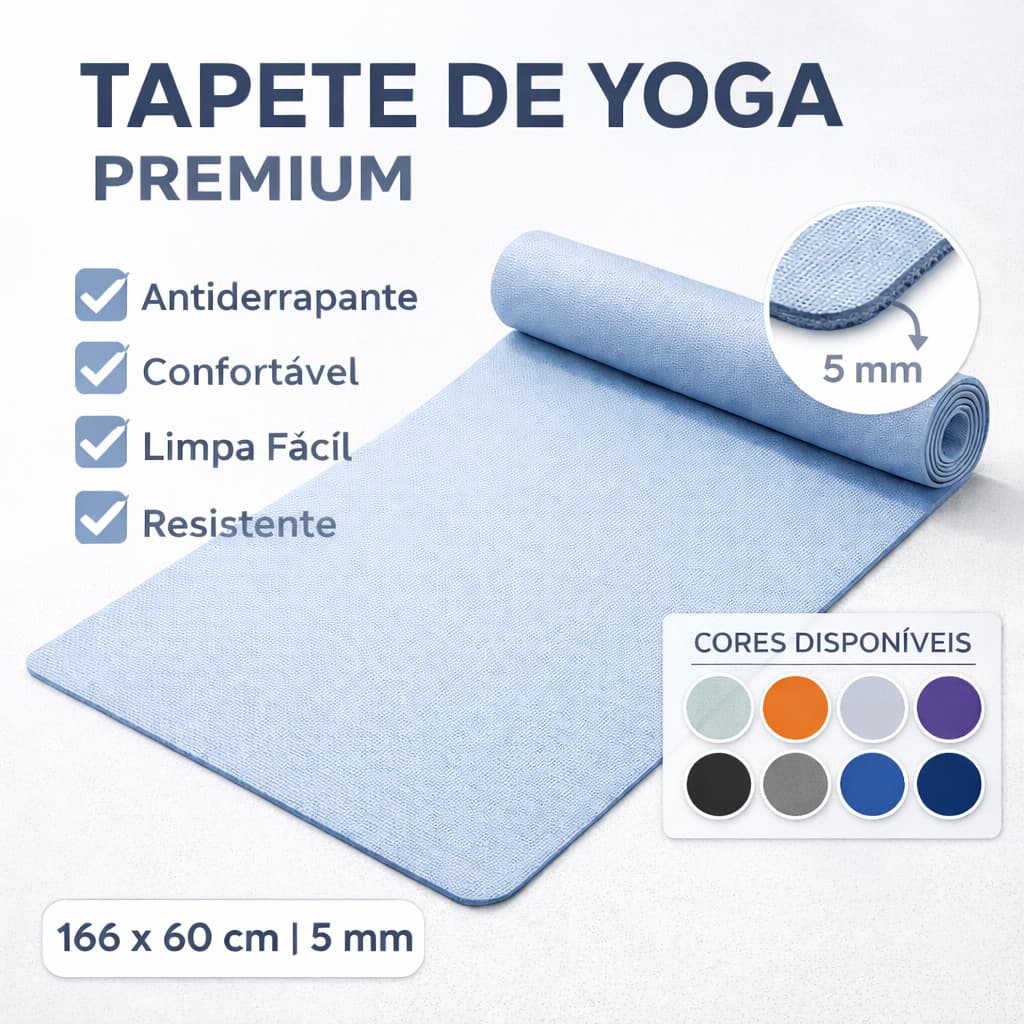 Tapete Yoga Antiderrapante Dupla Face Yogakap 60x166cm Ioga Pilates Kapazi