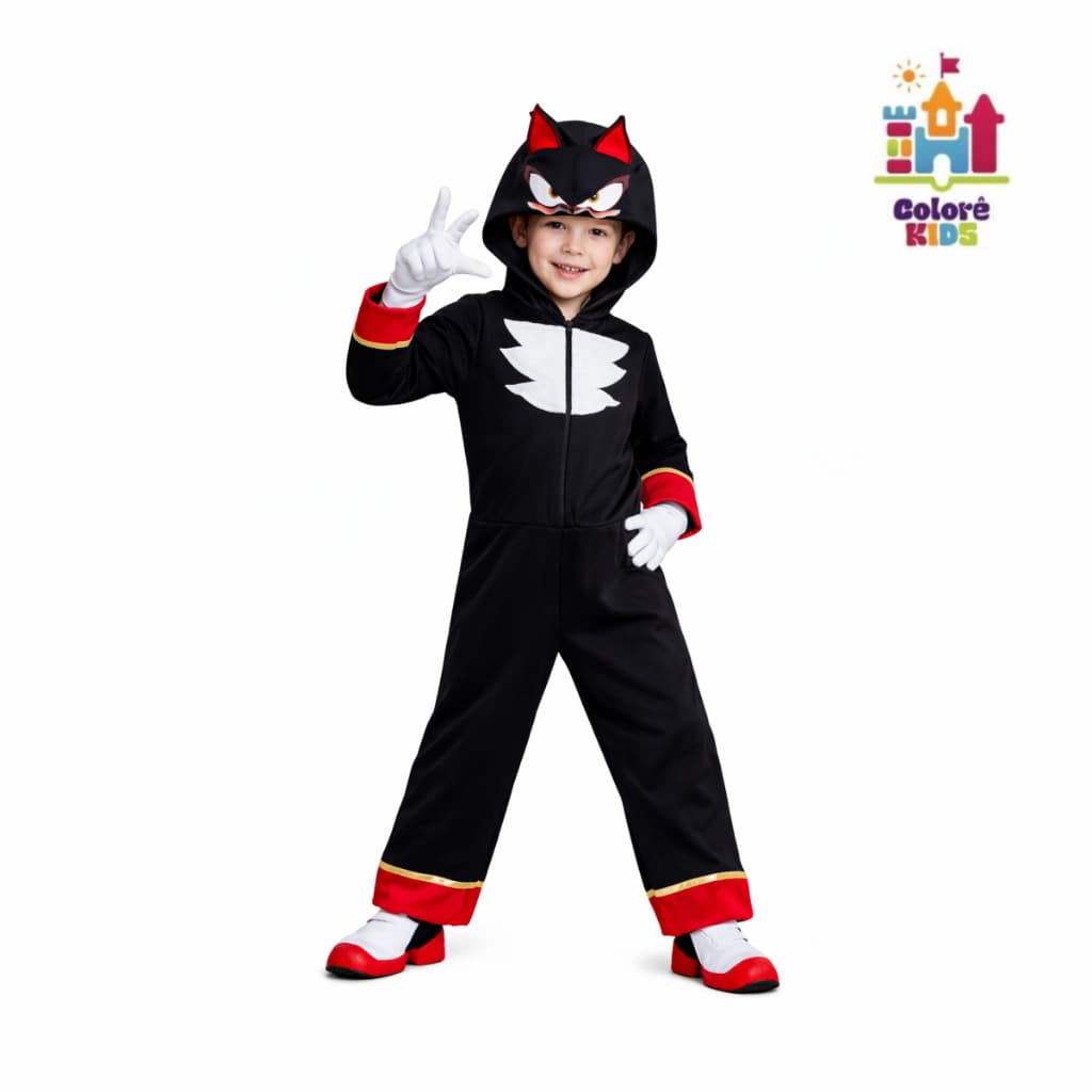 Fantasia Shadow Infantil Sonic Preto