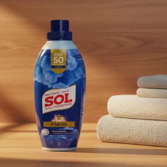 Amaciante Sol Concentrado 1 L | Rende 50 Lavagens | Intense