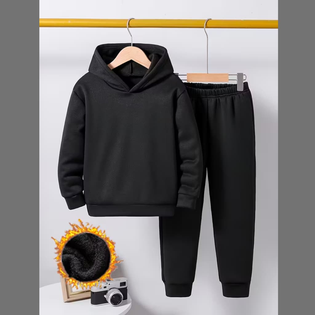 Conjunto Moletom Infantil Personalizado Blusa com Capuz e Calça Menino LISO BÁSICO SEM ESTAMPA OFERTA