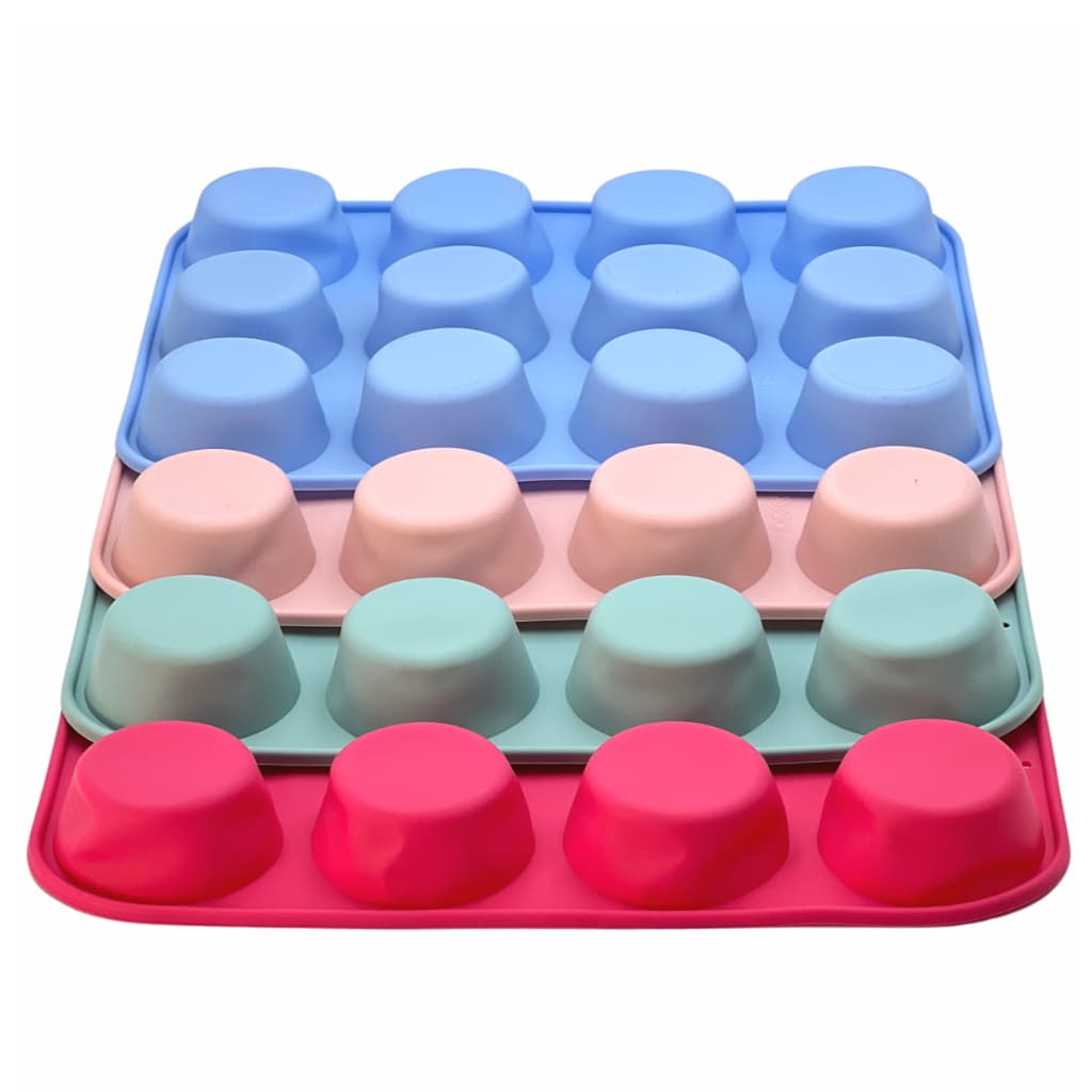 Forma de Pão de Queijo Cupcake Assadeira Em Silicone Utensilio de Cozinha 12 Cavidades Flexível