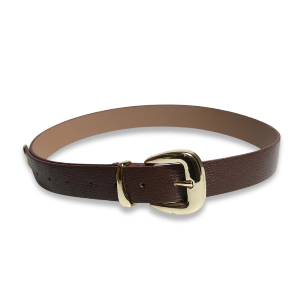 Cinto Feminino COURO LEGÍTIMO Fivela Metal Com Ponteira