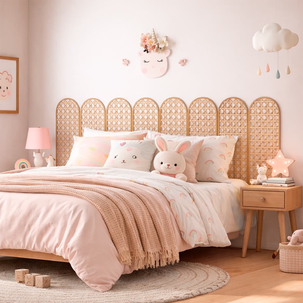 Cabeceira Modular MDF Palha Indiana 60x20 Placas Decorativas Cama King Queen Casal Infantil