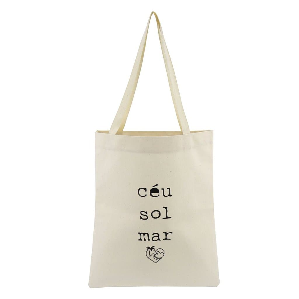 Bolsa Ecobag Ecologica 100% Algodão Estampas Praia lazer 30x38cm costura reforçada