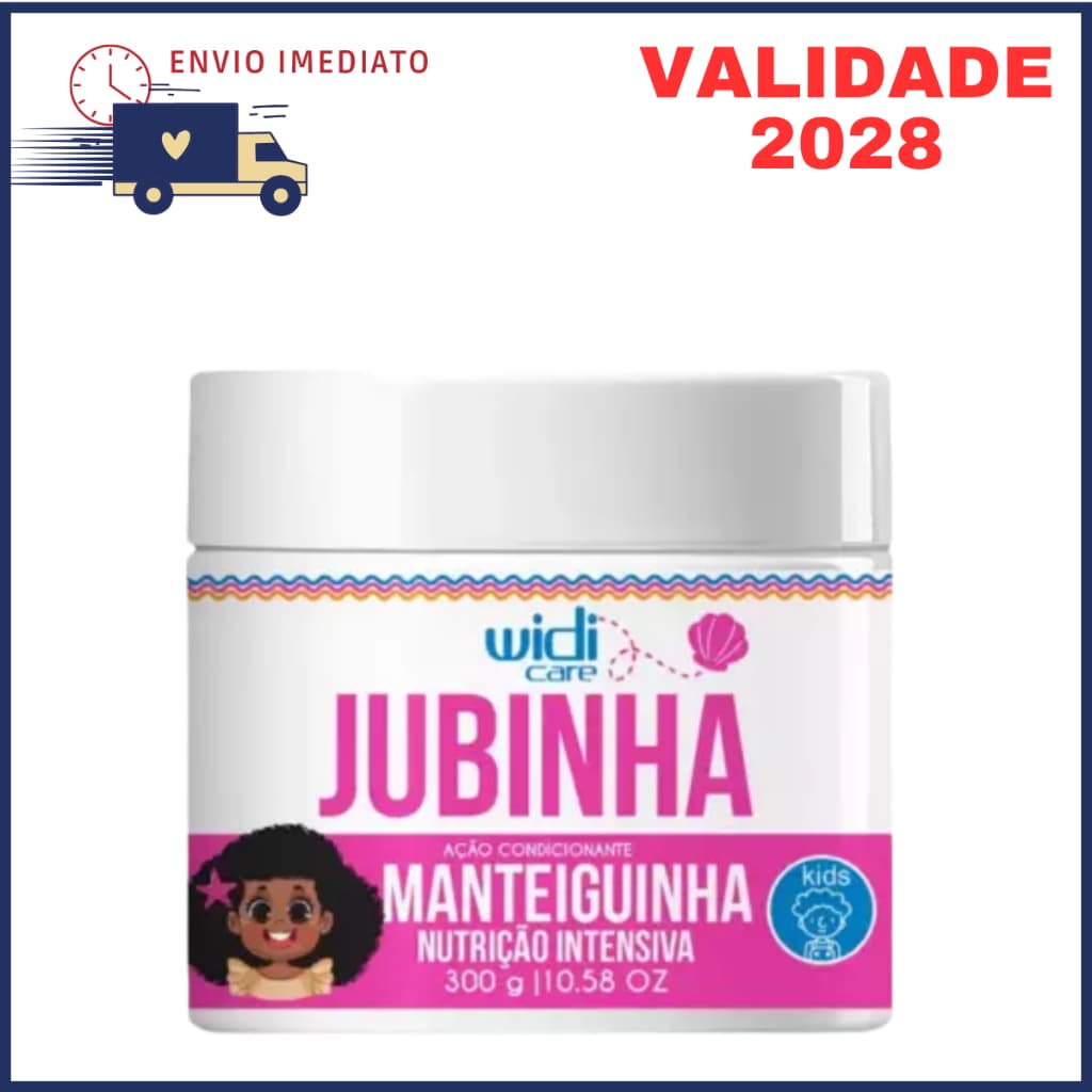 Máscara Infantil Manteguinha Capilar Nutrição Intensiva 300g Ação Condicionante Jubinha Widi Care