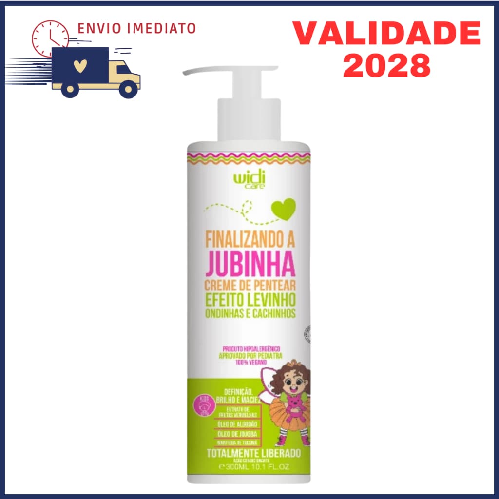 Creme de Pentear Cabelo Infantil Efeito Levinho 300ml Widi Care Jubinha