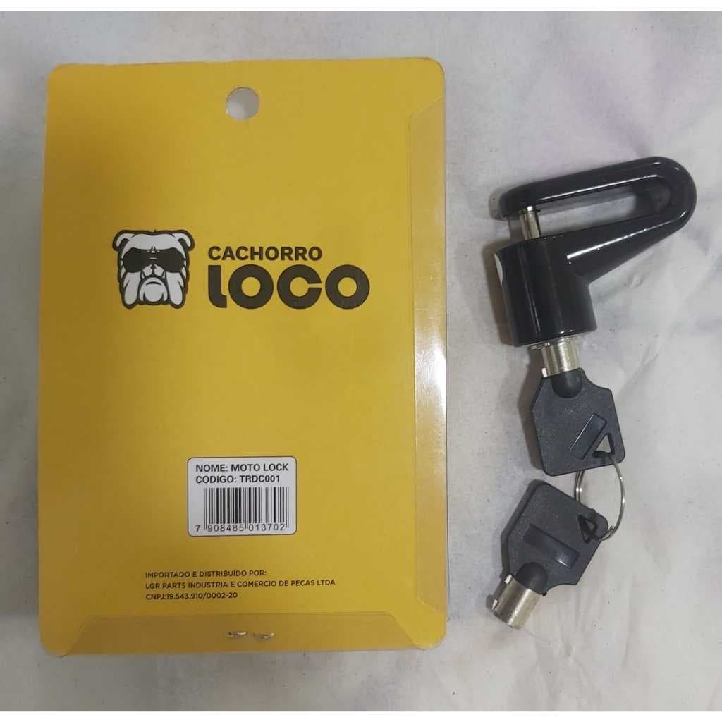 Trava Cadeado Para Disco de Freio Anti Furto Para Moto, Bicicleta e Moto Elétrica Universal 2 Chaves