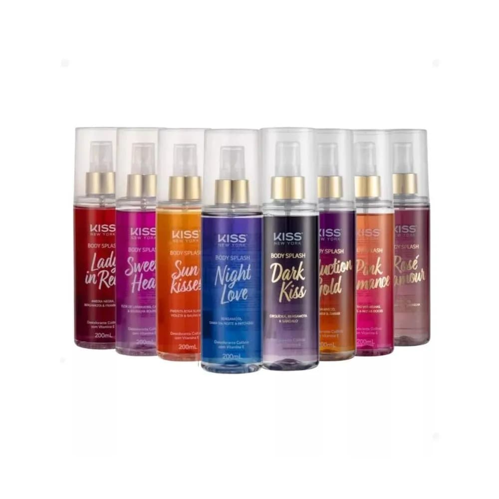 Body Splash kiss 210 ml várias fragrâncias