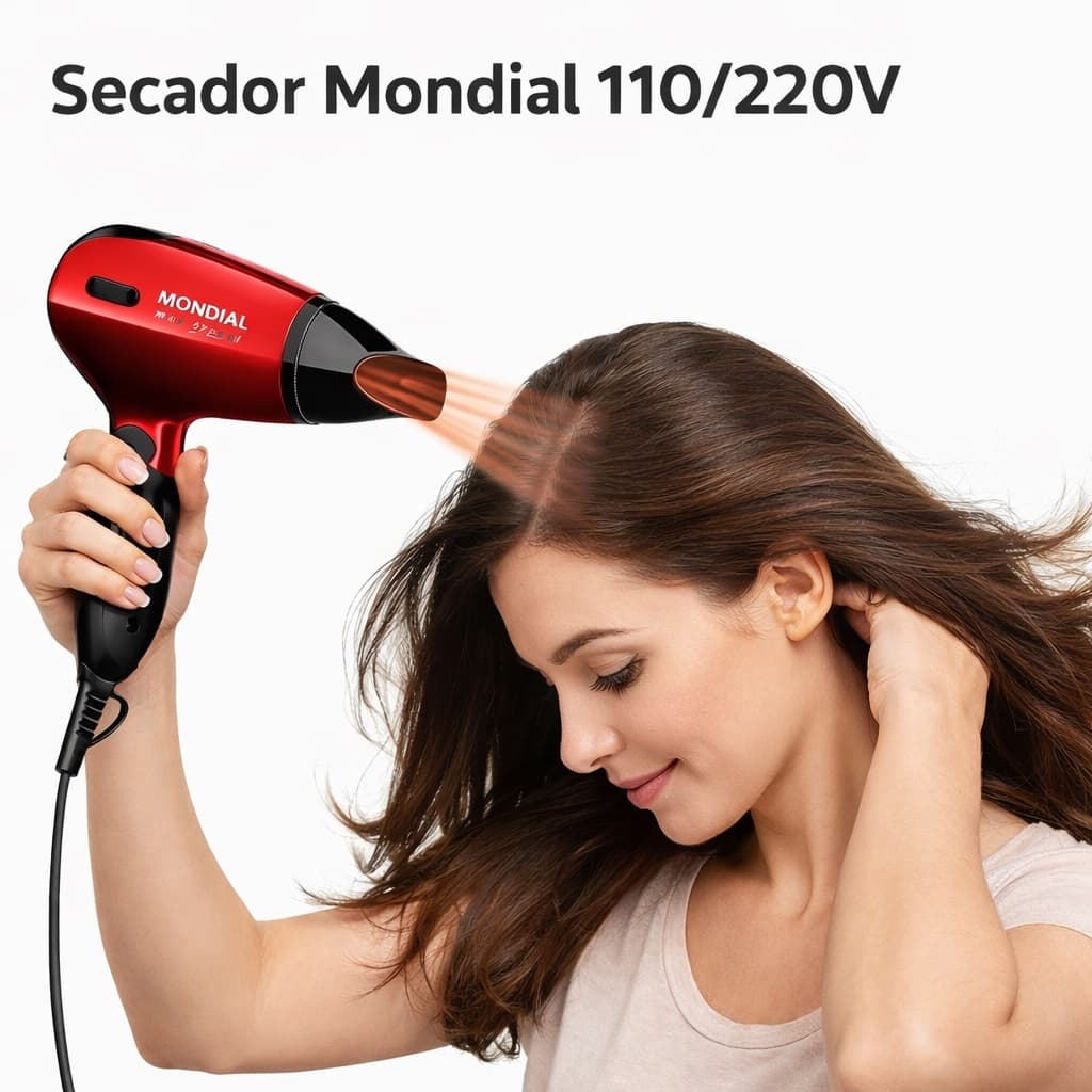 Secador De Cabelo Portátil Dobrável Pequeno Para Viagem Max Travel Sc-10 Mondial 1200w 110v/220v