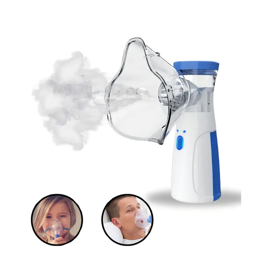 Inalador Portátil Nebulizador Ultrassônico Adulto Infantil USB e Pilha XLS JSL-W302