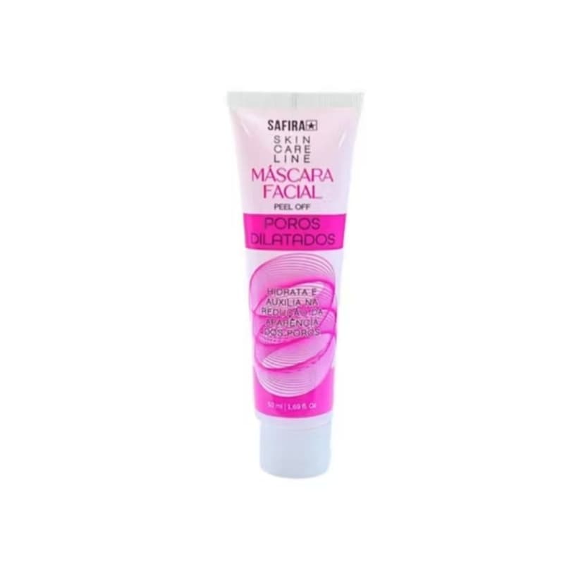 Máscara Facial peel off Safira Skin Care LINE 50ml Poros Dilatados.