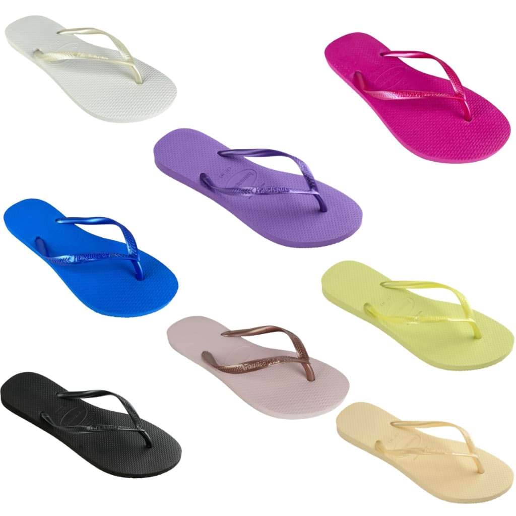 Chinelo Havaianas Slim Feminino Original Tiras Finas Macio Leve Para Praia e Piscina