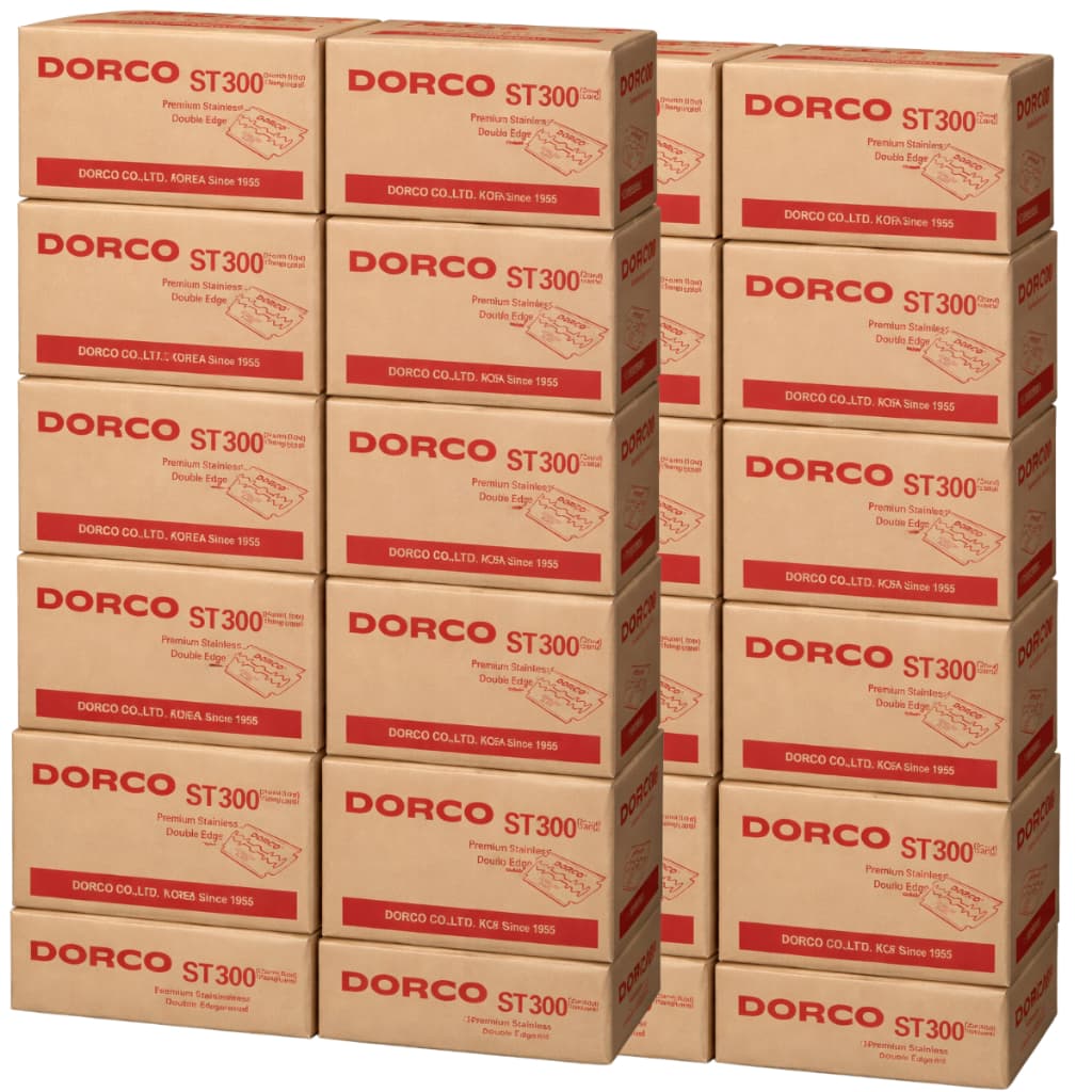 Lâmina Dorco ST300 Platinum Caixa 6000 Unidades 100 Cartelas Profissional Original