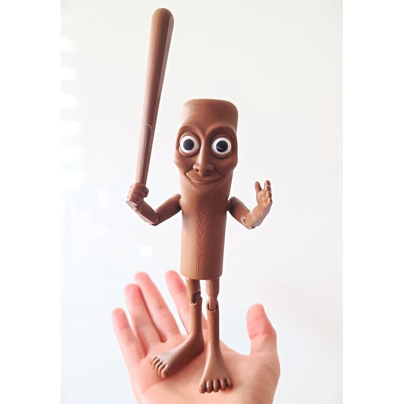 Boneco Tung Tung Sahur Engraçado – Personagem Meme – Tamanho P ou M