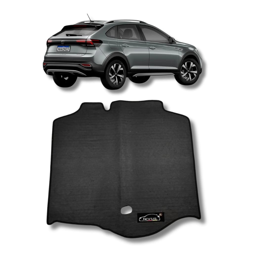 Tapete Porta Malas Emborrachado Vw Nivus Personalizado Preto