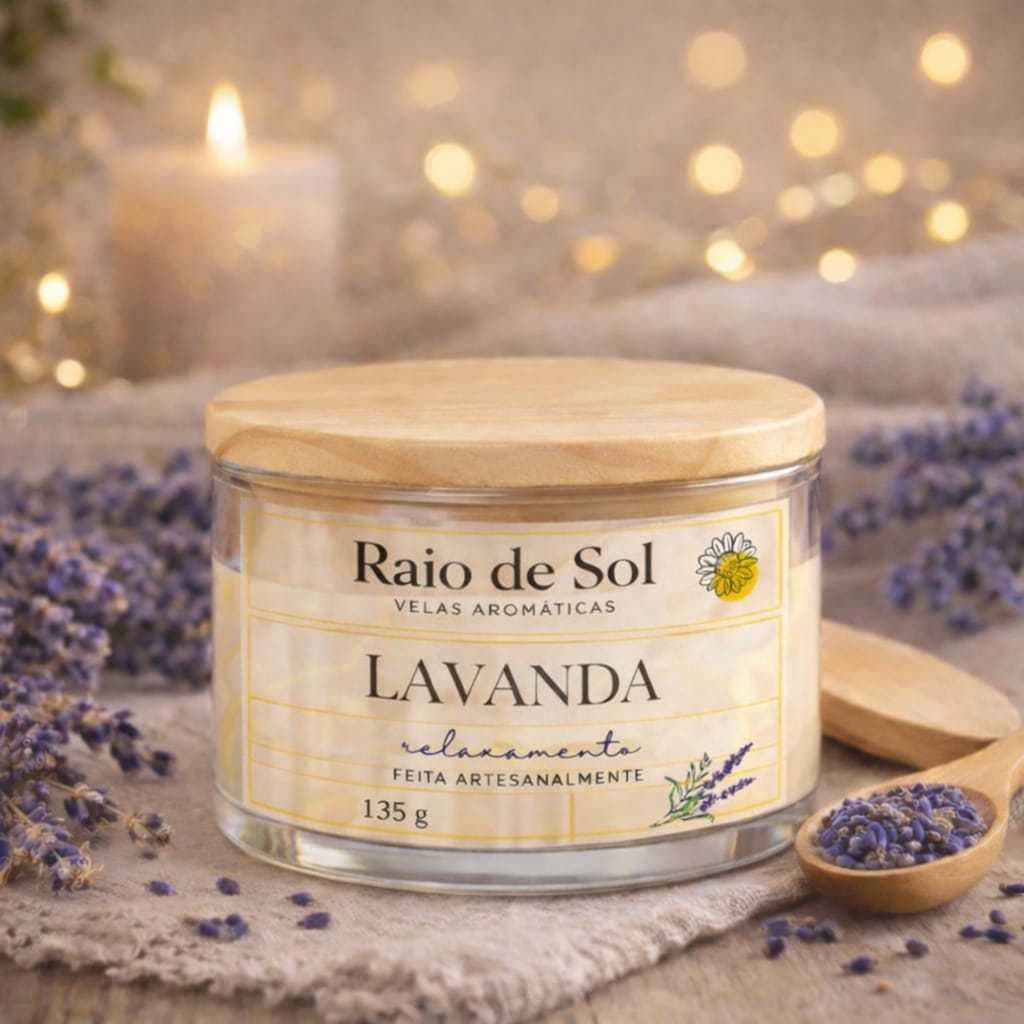 Vela Aromática Lavanda – Vela Perfumada Relaxante – Vela decorativa artesanal para ambientes e para presentes