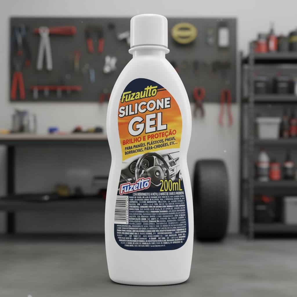 Silicone Gel Automotivo Fuzautto 200ml Brilho e Proteção