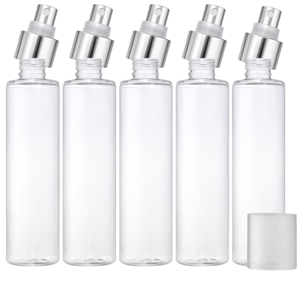 Kit Frasco 200ml para Body Splash e Perfume + Válvula Spray Semi Luxo Prata 24/410 Premium