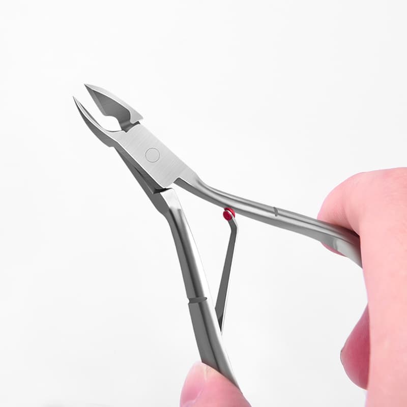 Kit 2 Alicates de Cutícula Profissional em Aço Inoxidável, 10cm, Ponta Afiada Precisa, Ambidestro