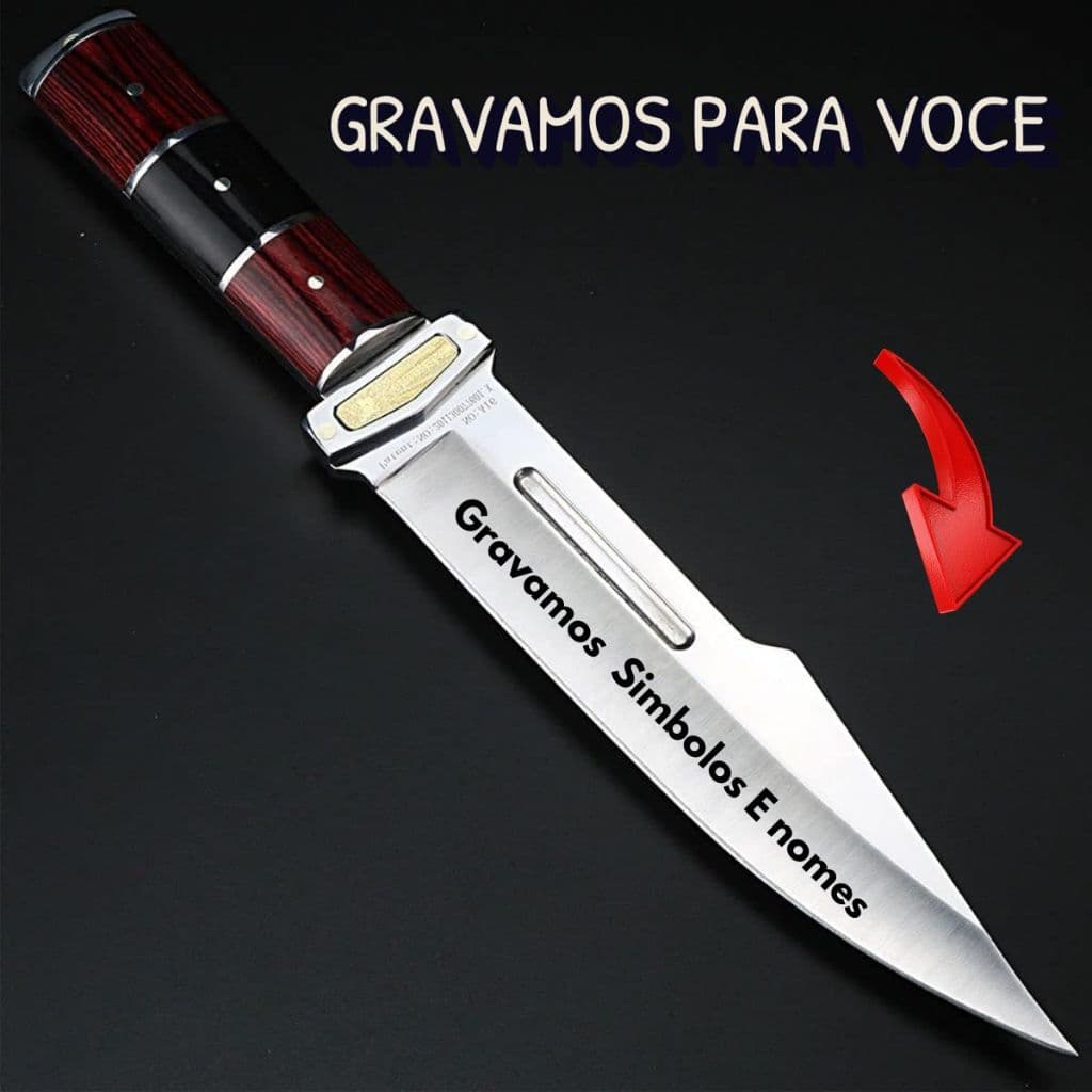 Faca Para Churrasco Artesanal Personalizada Com Bainha Resistente Artesanal