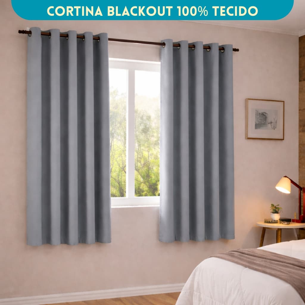Cortina 2,00 x1,30  para janela blackout tecido para varão quarto sala escritório