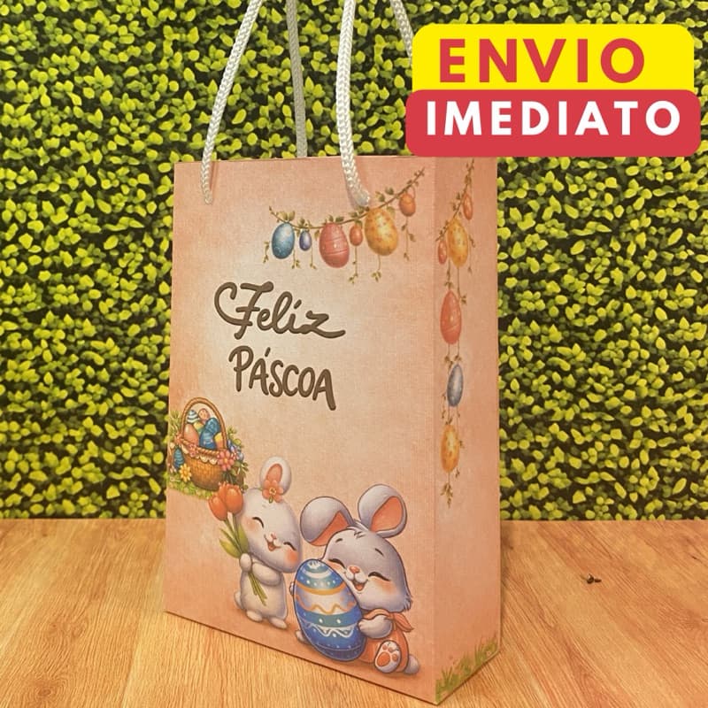 Sacolinha Personalizada Páscoa | Mimo | Feliz Páscoa | Páscoa Cristã | Lembrancinha | Ovo de Páscoa