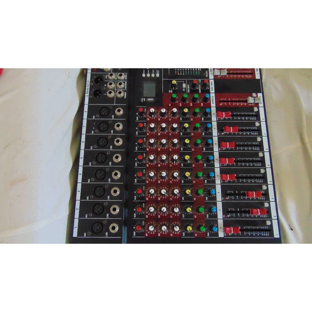 Mesa De Som Usb Mixer Mp3 Digital 8 Canais