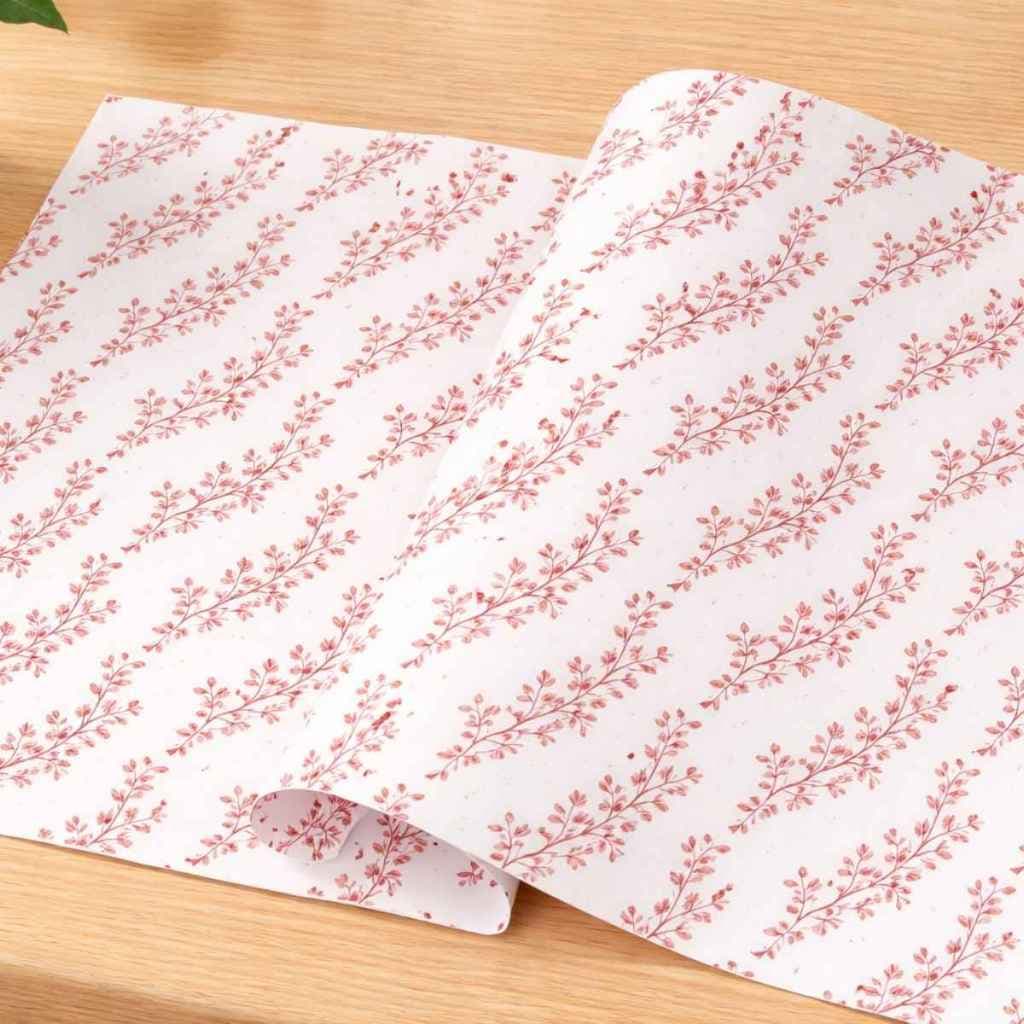 Papel Seda Estampado Floral 50g Tamanhos Variados – Pacote 100 Folhas Para Embalagem