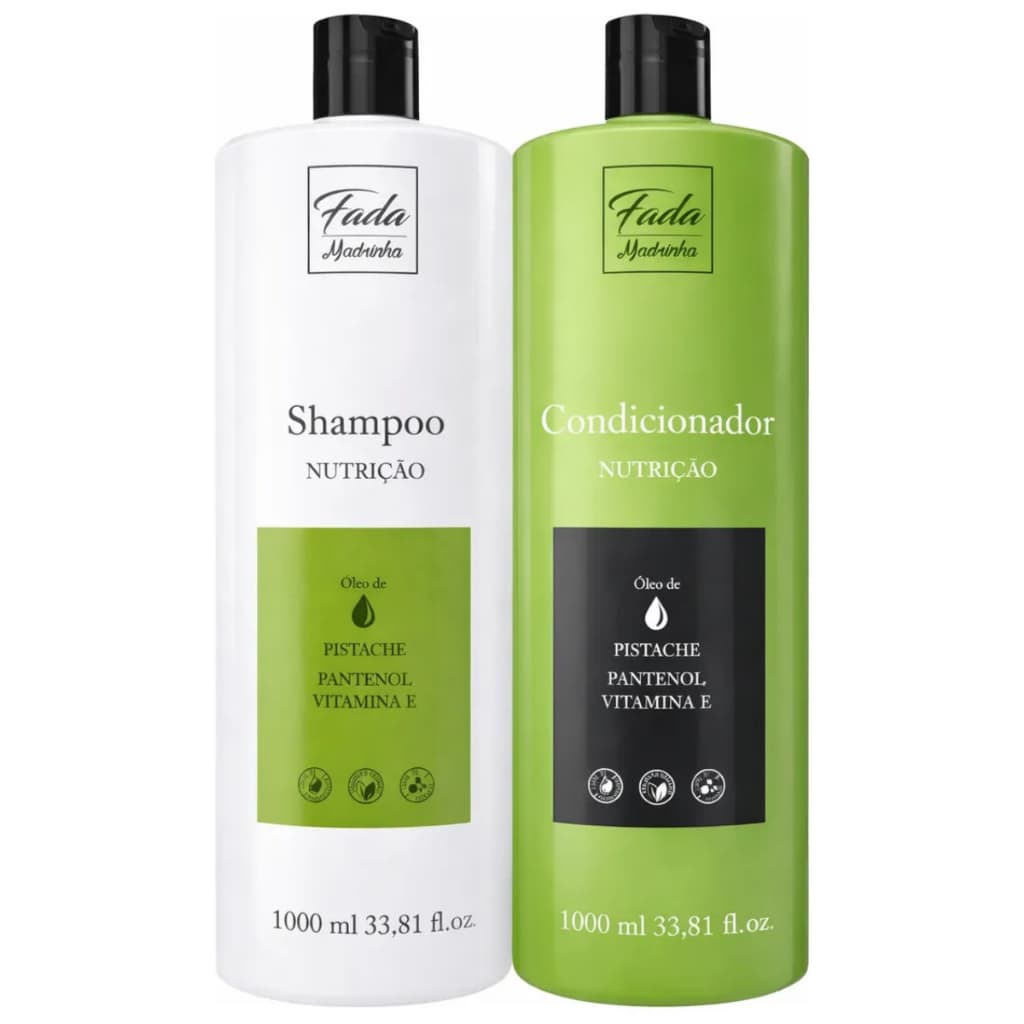 Kit Shampoo E Condicionador Pistache Pantenol 1L Nutrição Capilar Hidratação Profunda
