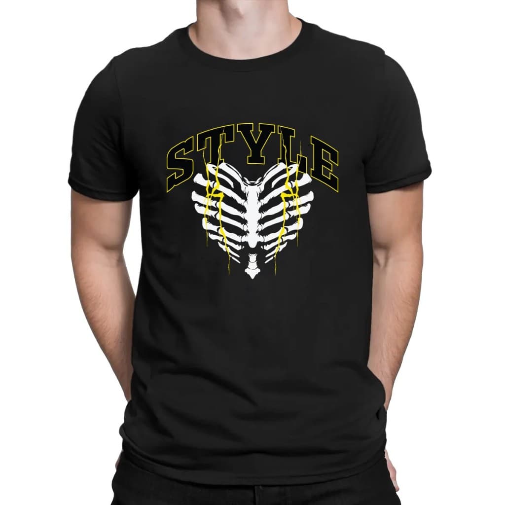 Camiseta Style Esqueleto Streetwear 100% Algodão Unissex T-Shirt Estampada Casual Masculino Feminino