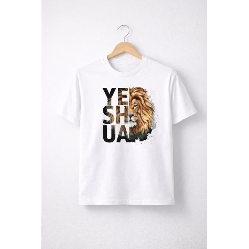 Camiseta CRISTÃ YESHUA Leão Unissex Gospel Estampa Premium Algodão Várias Cores