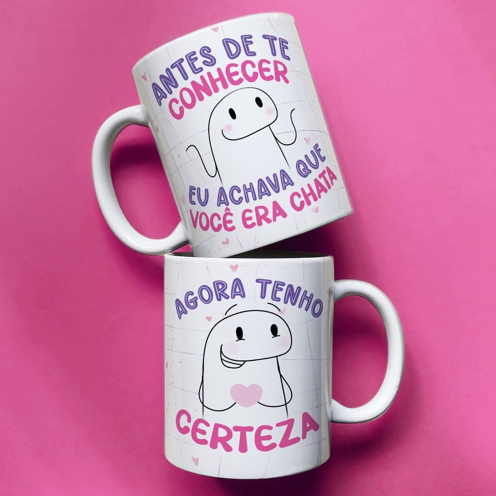 Caneca cerâmica - frases - engraçadas - amizade - amigas - presente