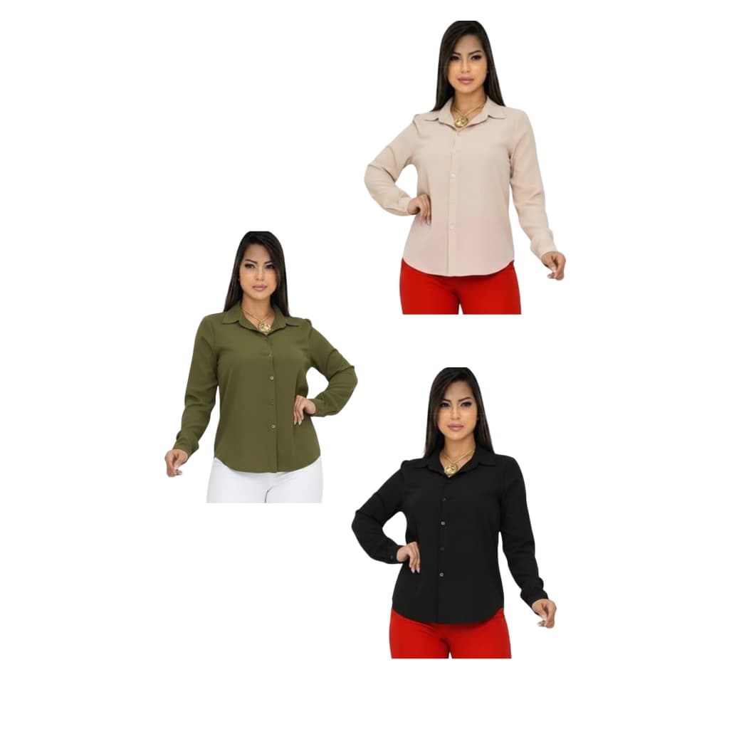 Camisa Social FEMININA Não encolhe e Não desbota