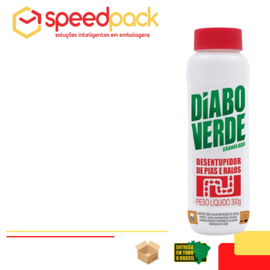 Diabo Verde Desentupidor Granulado 300g Pias Ralos Privadas