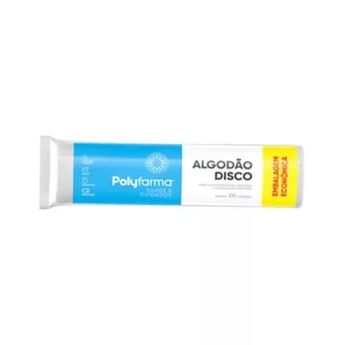 ALGODÃO DISCO 100 UNID POLYFARMA!