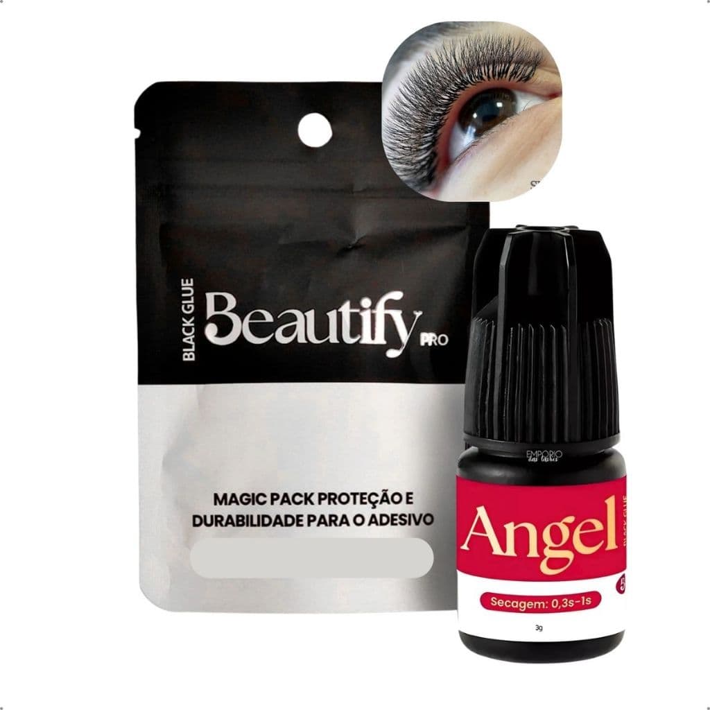 Cola Adesivo Beautify Angel 3ml Para Extensão De Cílios Volume Russo Com Registro Anvisa