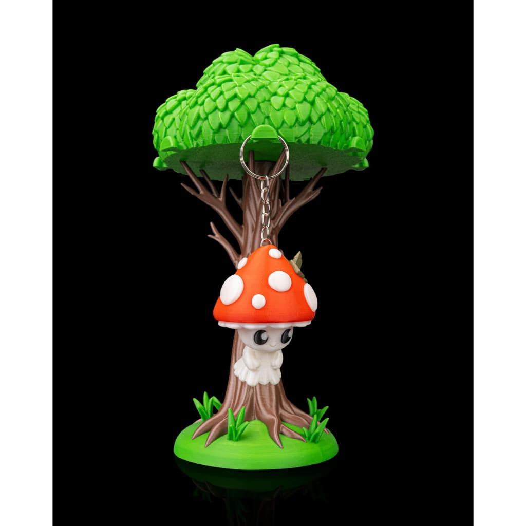 Chaveiro Cogumelo Kawaii – Boneco Fofo Decorativo para Mochila e Chaves