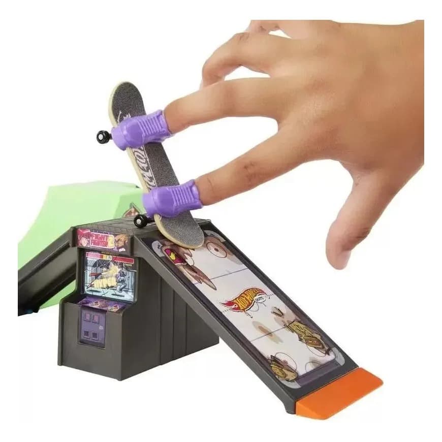 Hot Wheels Skate Rampa Pista Fingerboard Arcade Skatepark