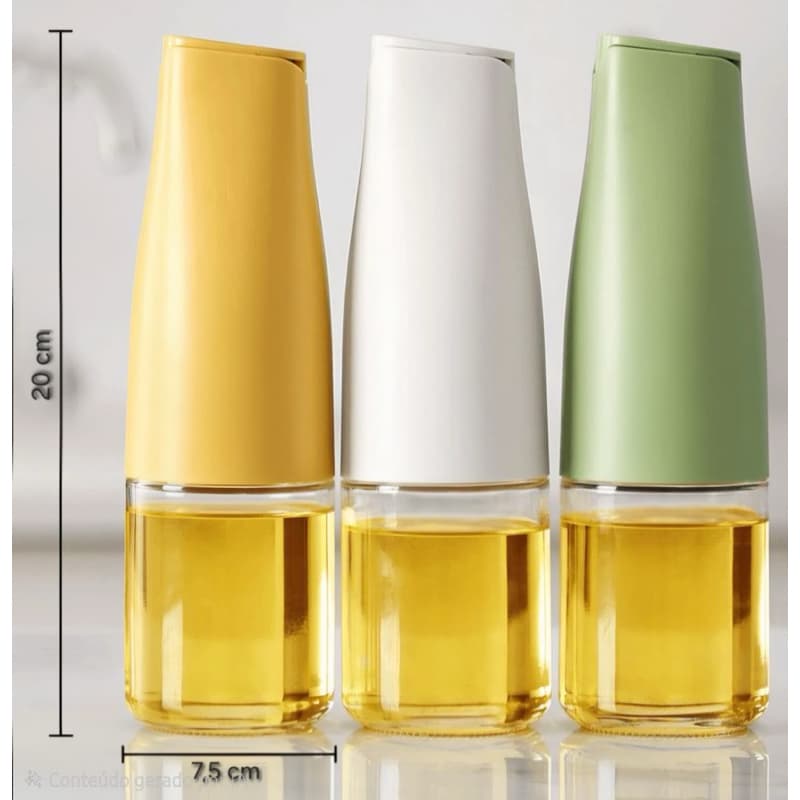 Garrafa Dispenser de Azeite 200ml Vidro com Tampa Dosadora Automática Cozinha- galheteiro