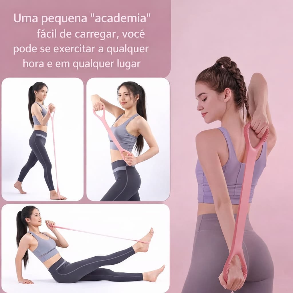 Elástico De Silicone Extensor Para Exercícios Academia em Casa Multifuncional Profissional