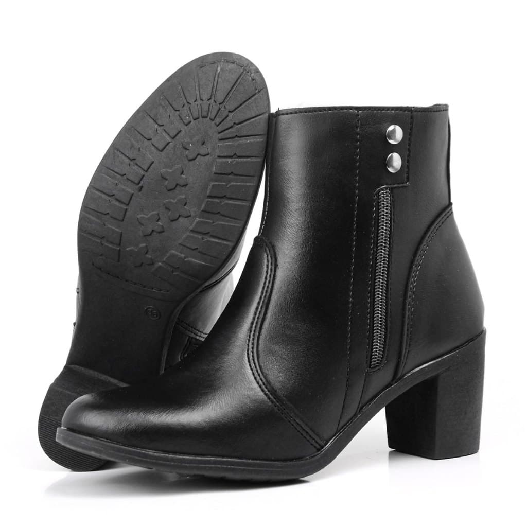 Bota Botinha Feminina Inverno Cano Curto Com Zipper Promoção