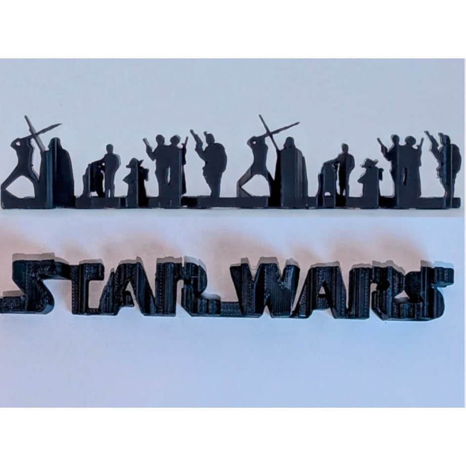 Escultura Dupla Star Wars – Suporte Decorativo para Fãs e Colecionadores