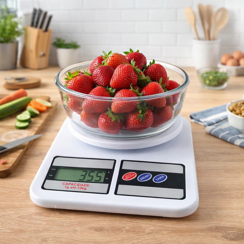 Balança Digital Cozinha 10kg portátil de precisão