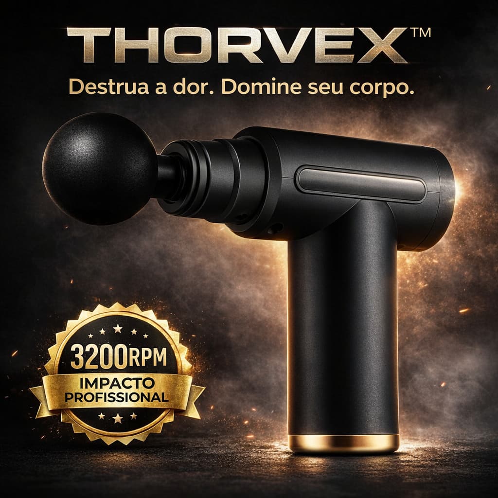 Pistola Massageadora Muscular Profissional 6 Velocidades 3200RPM Portátil Recarregável Alívia a Dor