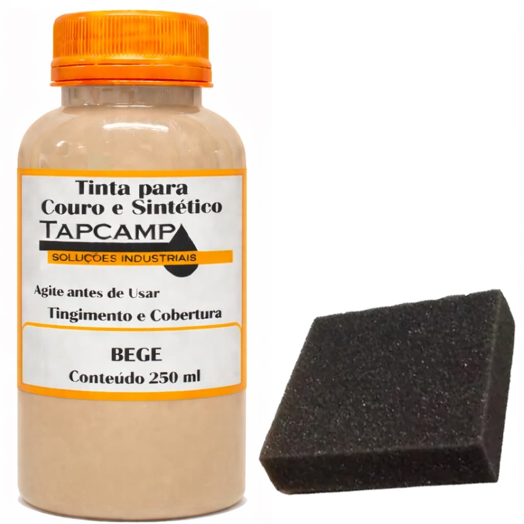 Tinta Couro bege Semi Brilho Restaura Sapato Bota banco de carro pneu 250ml