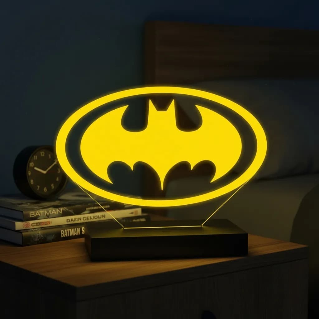 Luminária Led 3D Batman Coringa Herói 2