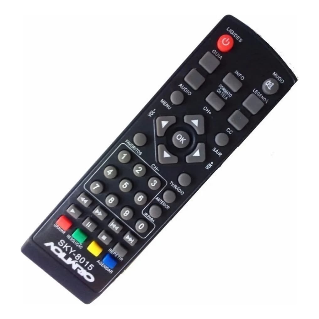 Controle Conversor Aquário Dtv4000 Dtv5000 Dtv6000 Dtv7000+ PILHAS