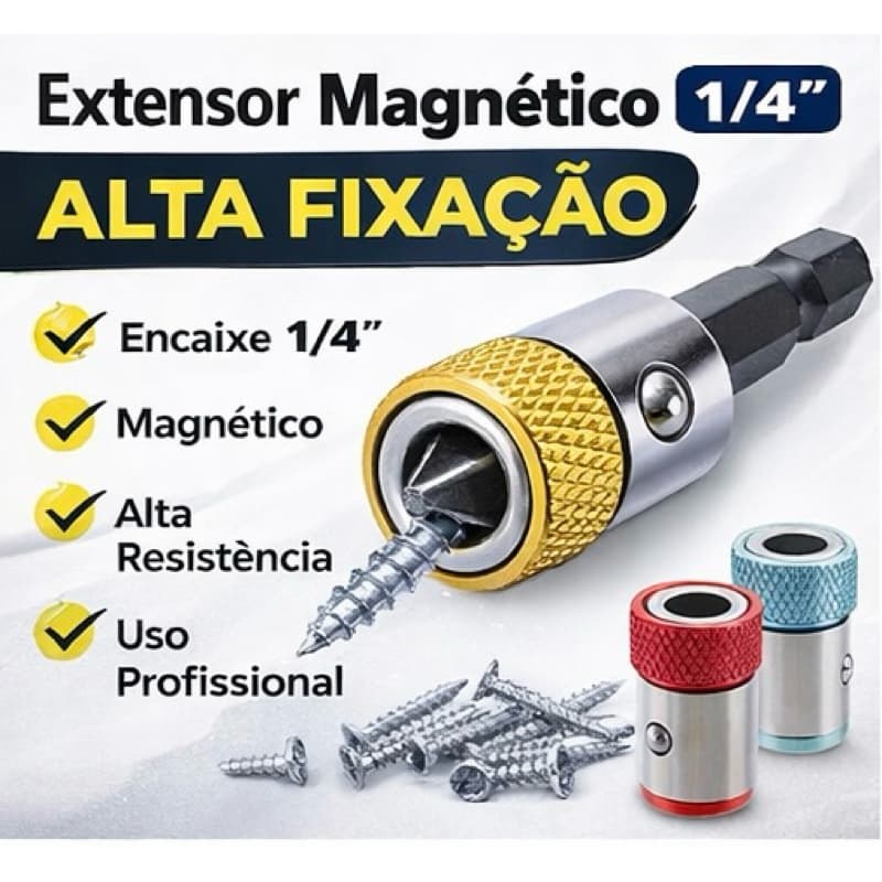 1PC/3Pcs Chave de Fenda Magnética 6,35mm Anti-Derrapante Bit de Liga Metálica para Ferramentas Manuais